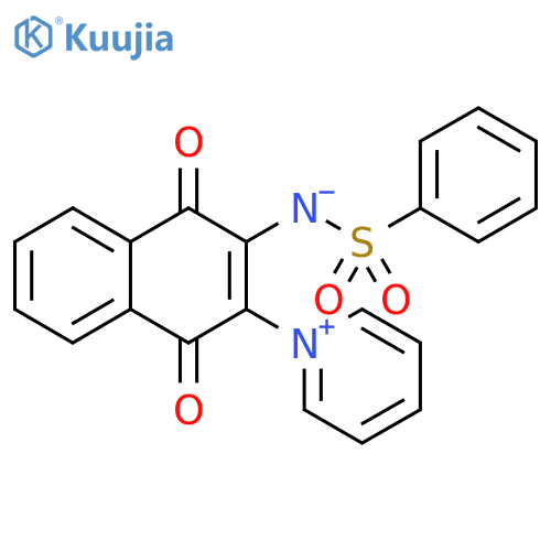 1-{3-(benzenesulfonyl)azanidyl-1,4-dioxo-1,4-dihydronaphthalen-2-yl}-1lambda5-pyridin-1-ylium structure