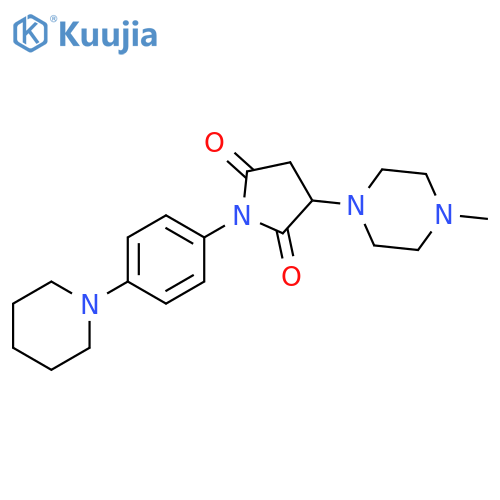 3-(4-methylpiperazin-1-yl)-1-4-(piperidin-1-yl)phenylpyrrolidine-2,5-dione structure