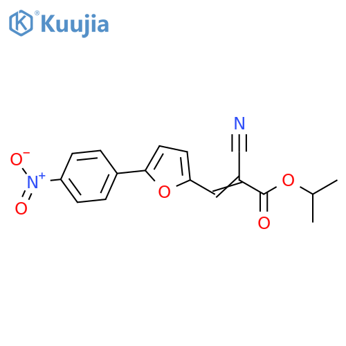propan-2-yl (2E)-2-cyano-3-5-(4-nitrophenyl)furan-2-ylprop-2-enoate structure