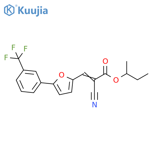 butan-2-yl (2E)-2-cyano-3-{5-3-(trifluoromethyl)phenylfuran-2-yl}prop-2-enoate structure