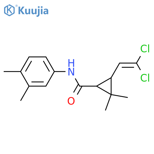 3-(2,2-dichloroethenyl)-N-(3,4-dimethylphenyl)-2,2-dimethylcyclopropane-1-carboxamide structure