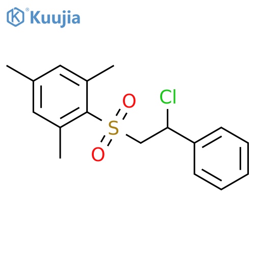 Benzene,2-[(2-chloro-2-phenylethyl)sulfonyl]-1,3,5-trimethyl- structure