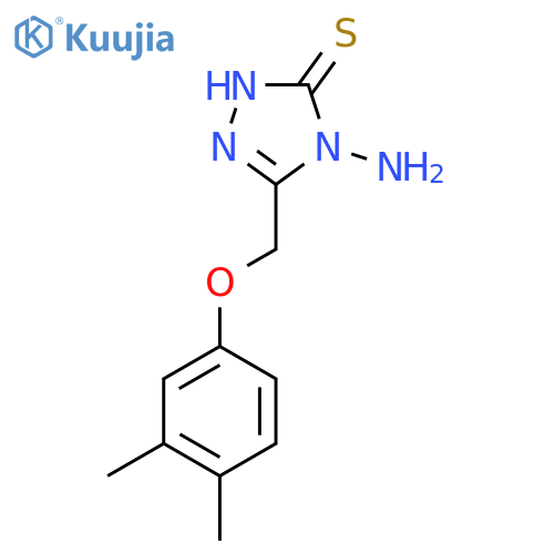 4-Amino-5-(3,4-dimethylphenoxy)methyl-4H-1,2,4-triazole-3-thiol structure