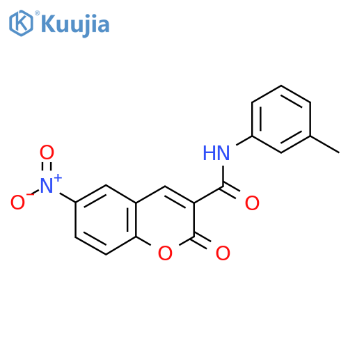 N-(3-methylphenyl)-6-nitro-2-oxo-2H-chromene-3-carboxamide structure