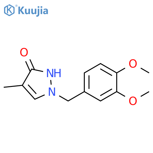 1-[(3,4-Dimethoxyphenyl)methyl]-4-methyl-1H-pyrazol-3-ol structure