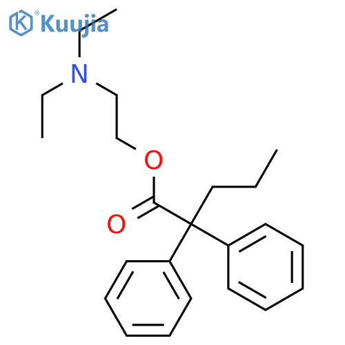 Benzeneacetic acid, a-phenyl-a-propyl-, 2-(diethylamino)ethylester structure
