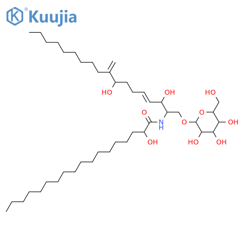 2-Amino-9-methylene-4-octadecene-1,3,8-triol; (2S,3R,4E,8ξ)-form, N-(2R-Hydroxyoctadecanoyl), 1-O-β-D-glucopyranoside structure