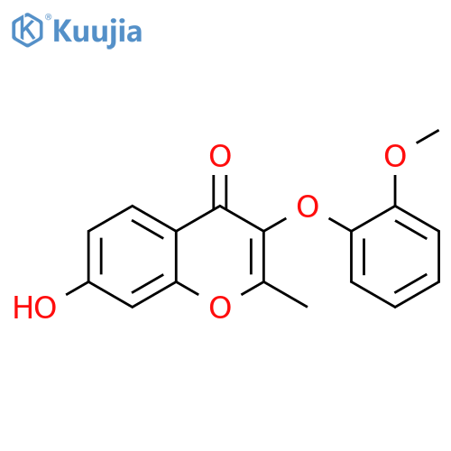 7-hydroxy-3-(2-methoxyphenoxy)-2-methylchromen-4-one structure