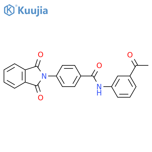 N-(3-acetylphenyl)-4-(1,3-dioxo-2,3-dihydro-1H-isoindol-2-yl)benzamide structure