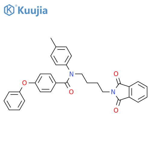 N-[4-(1,3-dioxo-2,3-dihydro-1H-isoindol-2-yl)butyl]-N-(4-methylphenyl)-4-phenoxybenzamide structure