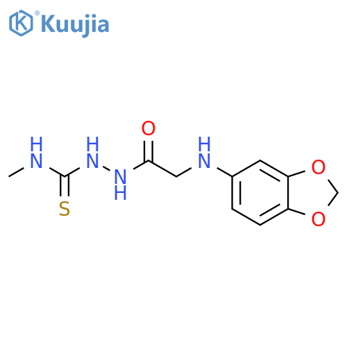 2-(2-(Benzo[d][1,3]dioxol-5-ylamino)acetyl)-N-methylhydrazinecarbothioamide structure