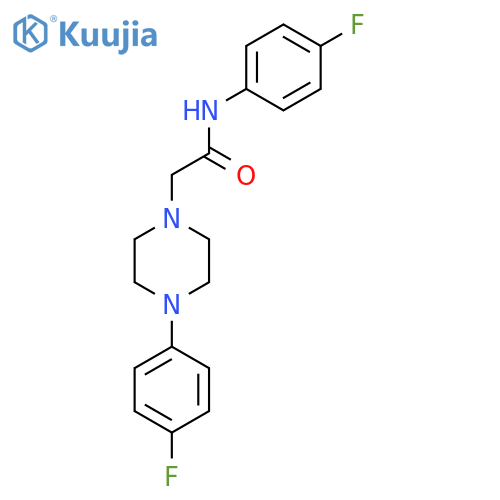 N-(4-Fluorophenyl)-2-[4-(4-fluorophenyl)piperazin-1-yl]acetamide structure