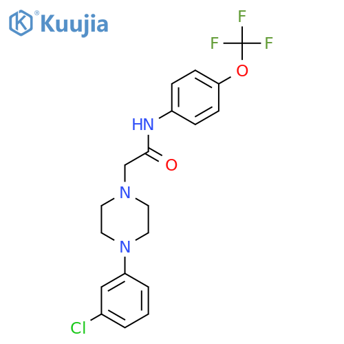 2-[4-(3-Chlorophenyl)piperazin-1-yl]-N-[4-(trifluoromethoxy)phenyl]acetamide structure
