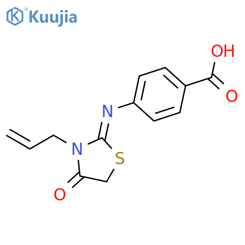 Benzoic acid,4-[[4-oxo-3-(2-propen-1-yl)-2-thiazolidinylidene]amino]- structure