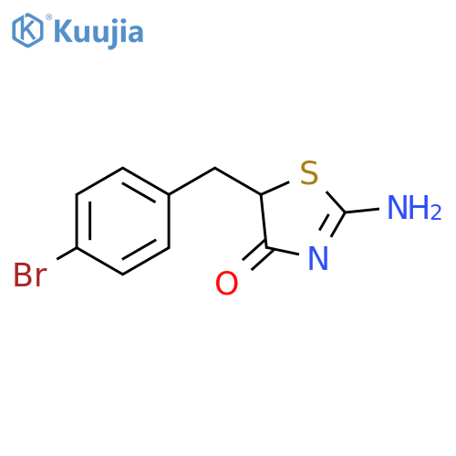5-(4-bromophenyl)methyl-2-imino-1,3-thiazolidin-4-one structure