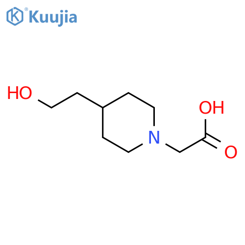 2-(4-(2-hydroxyethyl)piperidin-1-yl)acetic acid structure