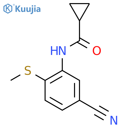 N-(5-Cyano-2-(methylsulfanyl)phenyl)cyclopropanecarboxamide structure