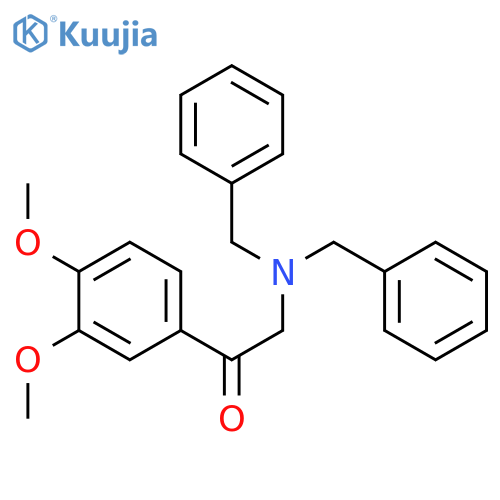 2-Bis(phenylmethyl)amino-1-(3,4-dimethoxyphenyl)-ethanone structure