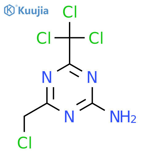 1,3,5-Triazin-2-amine,4-(chloromethyl)-6-(trichloromethyl)- structure