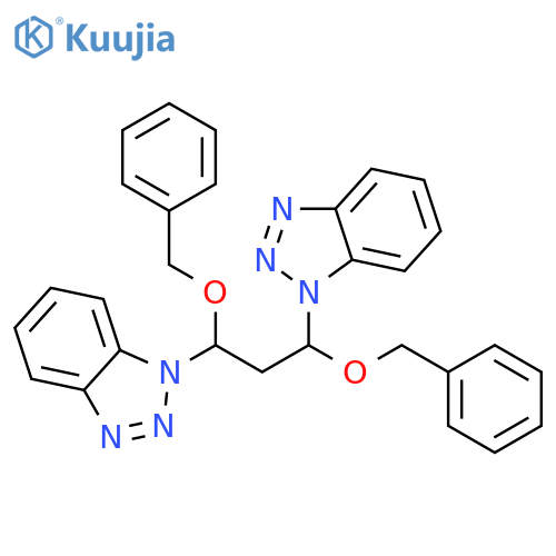 1-[3-(1H-1,2,3-Benzotriazol-1-yl)-1,3-bis(benzyloxy)propyl]-1H-1,2,3-benzotriazole structure