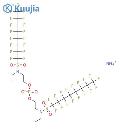 1-Octanesulfonamide,N,N'-[phosphinicobis(oxy-2,1-ethanediyl)]bis[N-ethyl-1,1,2,2,3,3,4,4,5,5,6,6,7,7,8,8,8-heptadecafluoro-,ammonium salt (1:1) structure