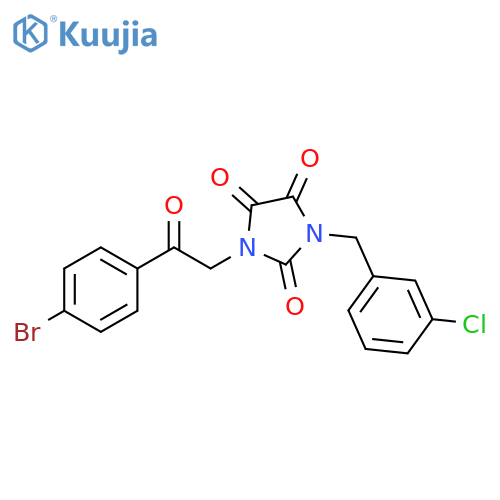 1-[2-(4-BROMOPHENYL)-2-OXOETHYL]-3-(3-CHLOROBENZYL)-1H-IMIDAZOLE-2,4,5(3H)-TRIONE structure