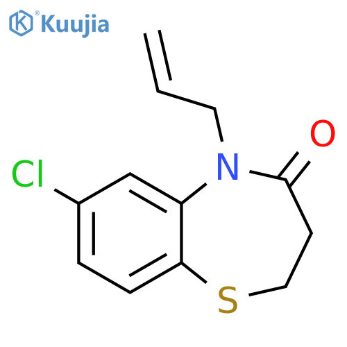 5-ALLYL-7-CHLORO-2,3-DIHYDRO-1,5-BENZOTHIAZEPIN-4(5H)-ONE structure