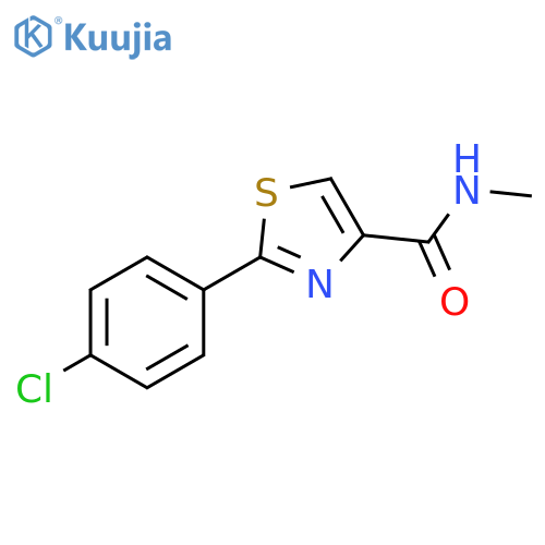 4-Thiazolecarboxamide, 2-(4-chlorophenyl)-N-methyl- structure