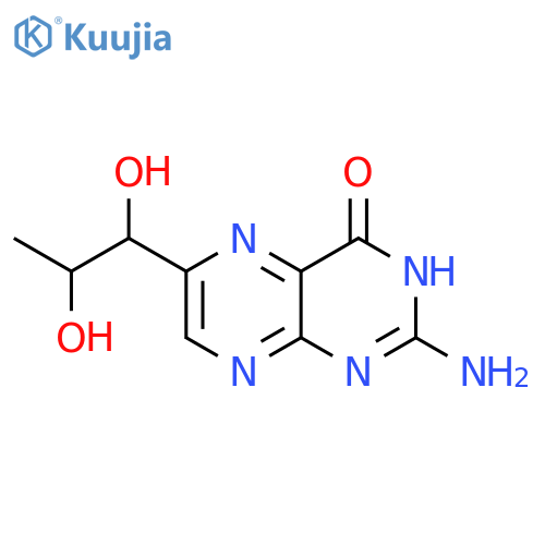 2-amino-6-(1,2-dihydroxypropyl)-4(3H)-Pteridinone structure