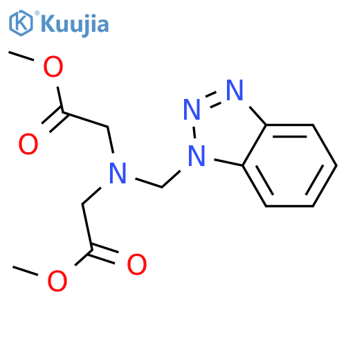 methyl 2-{(1H-1,2,3-benzotriazol-1-yl)methyl(2-methoxy-2-oxoethyl)amino}acetate structure