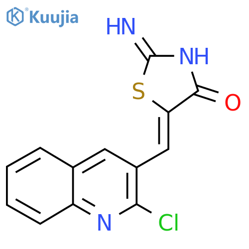 5-(2-chloroquinolin-3-yl)methylidene-2-imino-1,3-thiazolidin-4-one structure