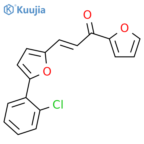 (2E)-3-[5-(2-chlorophenyl)furan-2-yl]-1-(furan-2-yl)prop-2-en-1-one structure