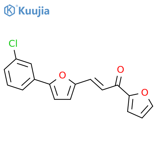 (2E)-3-[5-(3-chlorophenyl)furan-2-yl]-1-(furan-2-yl)prop-2-en-1-one structure