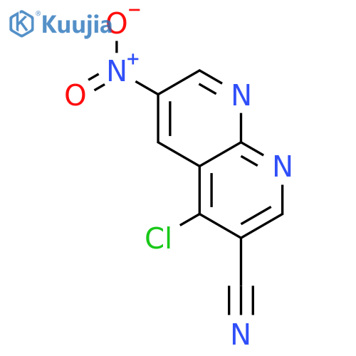 4-chloro-6-nitro-1,8-naphthyridine-3-carbonitrile structure