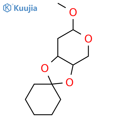 methyl 3,4-O-cyclohexane-1,1-diyl-2-deoxypentopyranoside structure