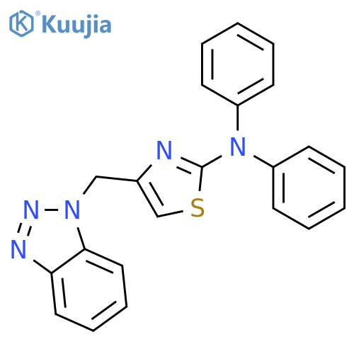 2-Thiazolamine, 4-(1H-benzotriazol-1-ylmethyl)-N,N-diphenyl- structure