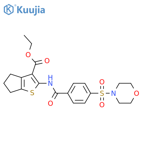 ethyl 2-4-(morpholine-4-sulfonyl)benzamido-4H,5H,6H-cyclopentabthiophene-3-carboxylate structure
