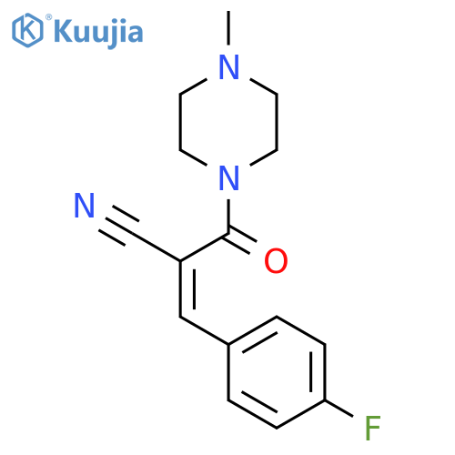 3-(4-Fluorophenyl)-2-(4-methylpiperazine-1-carbonyl)prop-2-enenitrile structure