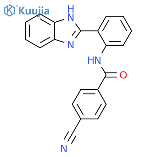 N-2-(1H-1,3-benzodiazol-2-yl)phenyl-4-cyanobenzamide structure