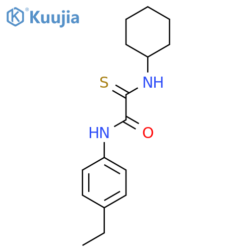 2-(cyclohexylamino)-N-(4-ethylphenyl)-2-sulfanylideneacetamide structure