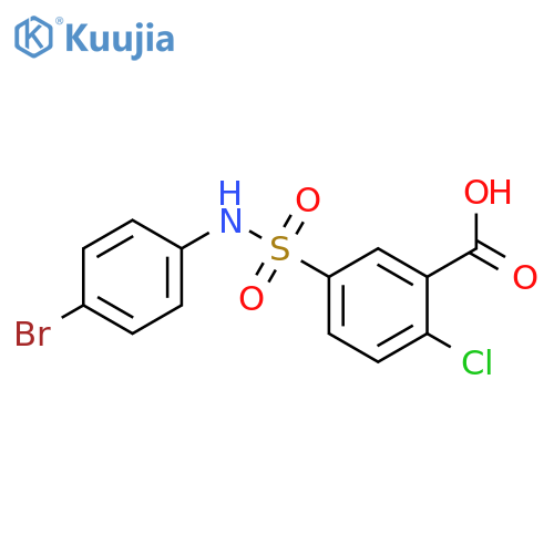 5-(4-bromophenyl)sulfamoyl-2-chlorobenzoic acid structure