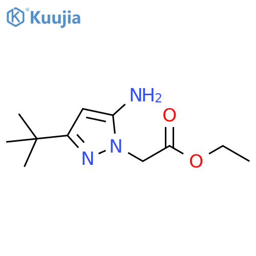 ethyl 2-(5-amino-3-tert-butyl-1H-pyrazol-1-yl)acetate structure