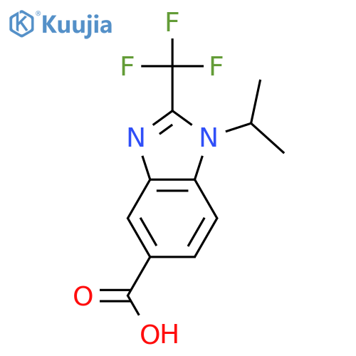1-Isopropyl-2-(trifluoromethyl)-1h-benzimidazole-5-carboxylic Acid structure