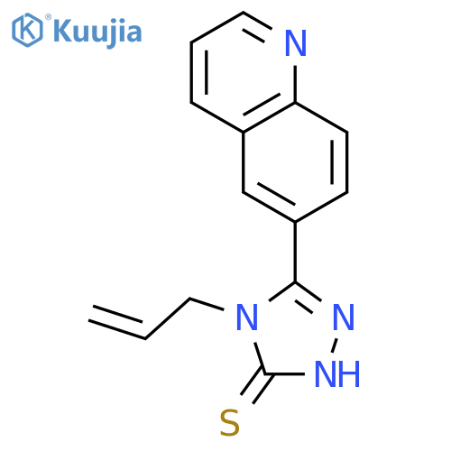 3H-1,2,4-Triazole-3-thione,2,4-dihydro-4-(2-propen-1-yl)-5-(6-quinolinyl)- structure