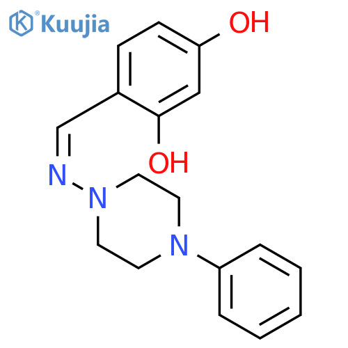 4-(4-Phenyl-1-piperazinyl)iminomethyl-1,3-benzenediol structure