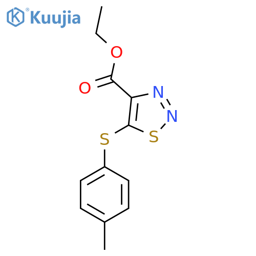 ethyl 5-[(4-methylphenyl)sulfanyl]-1,2,3-thiadiazole-4-carboxylate structure