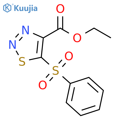 ethyl 5-(benzenesulfonyl)-1,2,3-thiadiazole-4-carboxylate structure