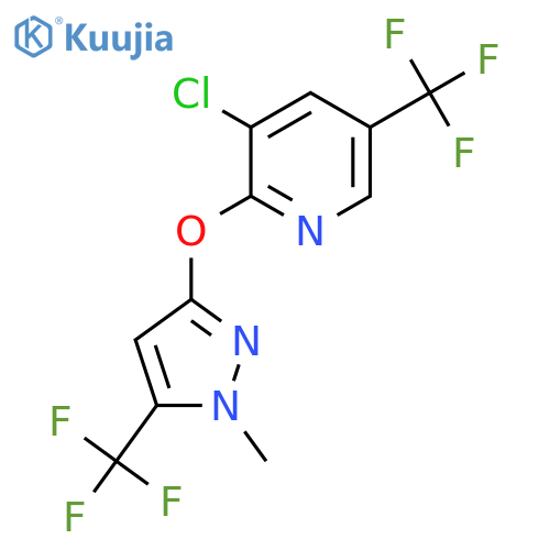 3-Chloro-2-{[1-methyl-5-(trifluoromethyl)-1H-pyrazol-3-yl]oxy}-5-(trifluoromethyl)pyridine structure