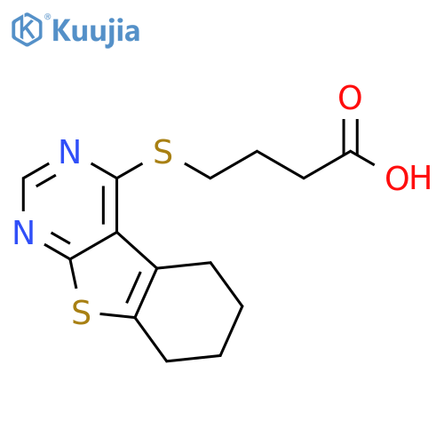 4-{8-thia-4,6-diazatricyclo7.4.0.0^{2,7}trideca-1(9),2(7),3,5-tetraen-3-ylsulfanyl}butanoic acid structure
