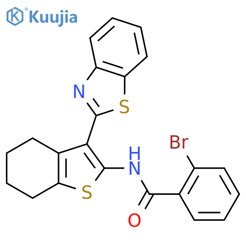 N-3-(1,3-benzothiazol-2-yl)-4,5,6,7-tetrahydro-1-benzothiophen-2-yl-2-bromobenzamide structure